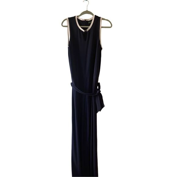 Lauren‎ Ralph Lauren Wide-Leg Belted Jumpsuit Sleeveless size large - Picture 2 of 8